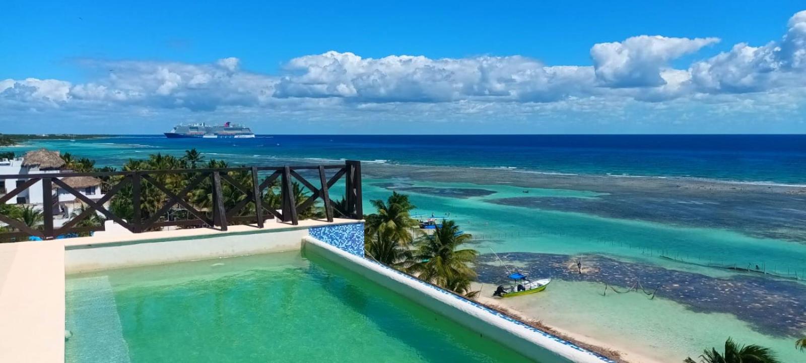 Hotel Blue Reef Frente Al Mar Mahahual Dış mekan fotoğraf